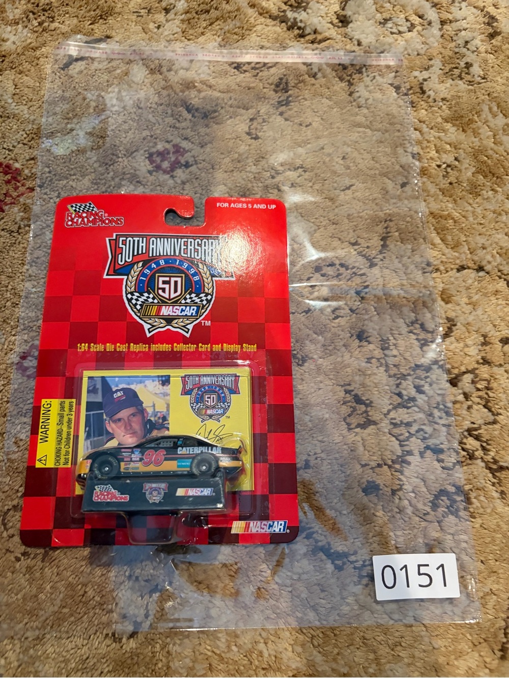 Nascar Green & Yellow 50th Anniversary Die-Cast Race Car